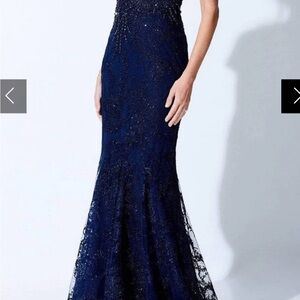 Elegant Navy Blue mother of the bride gown